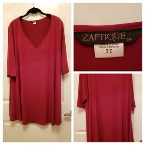 Pink slinky vee neck short sleeve shirt